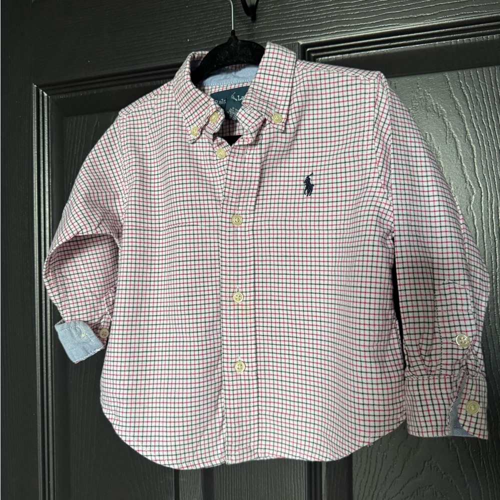 Polo by Ralph Lauren Pink & White Plaid Button-Down Shirt